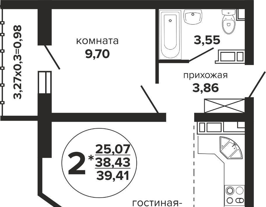 квартира г Краснодар р-н Прикубанский ул Российская 257/7 1 фото 1