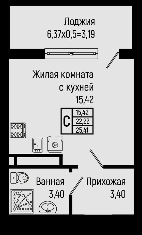 квартира г Краснодар ул Западный Обход 39/1 6 ЖК Зелёный театр фото 10