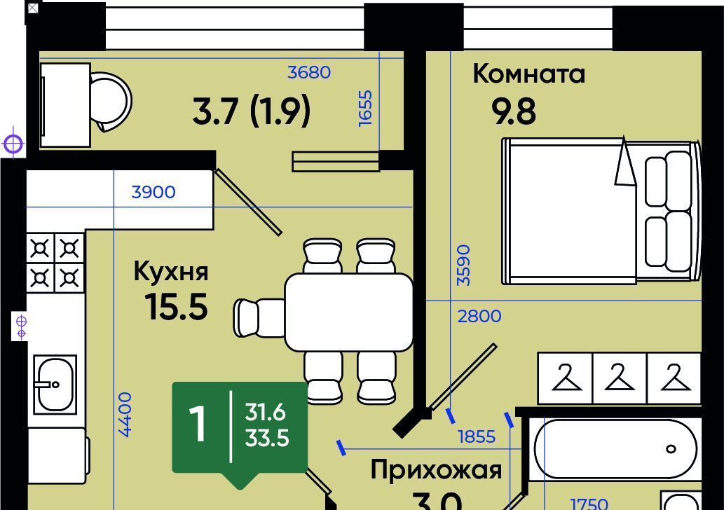 квартира г Батайск ЖК Солнечный Город жилой комплекс фото 1