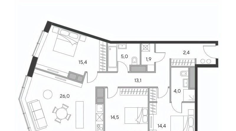квартира г Москва метро Чкаловская ул Земляной Вал 37 фото 1