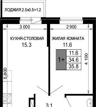 квартира г Краснодар р-н Прикубанский ЖК «Дыхание» фото 1