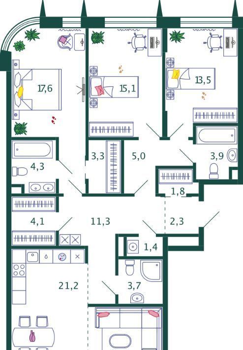 квартира г Москва метро ЗИЛ ЖК Шагал 2-я оч., к 1. 2 фото 1