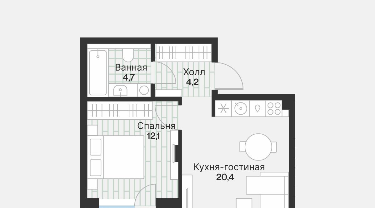 квартира г Тюмень р-н Калининский ул Ямская 1/26 159с фото 4