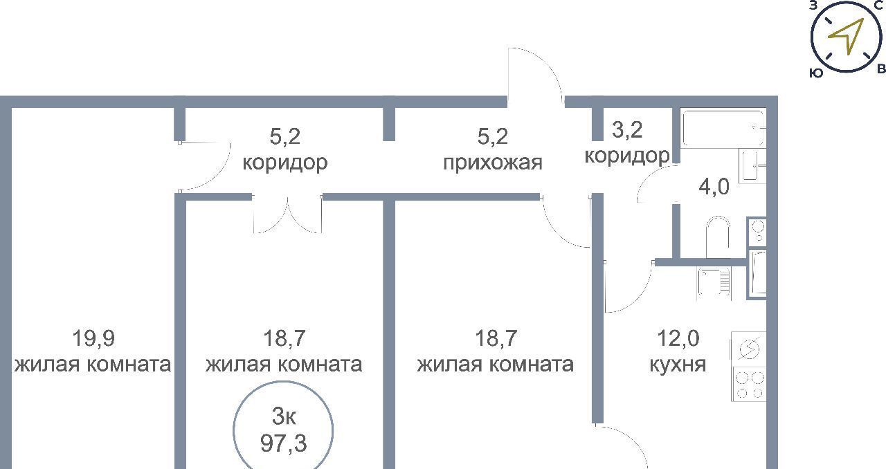 квартира г Нефтеюганск мкр 17-й 7/1 фото 1