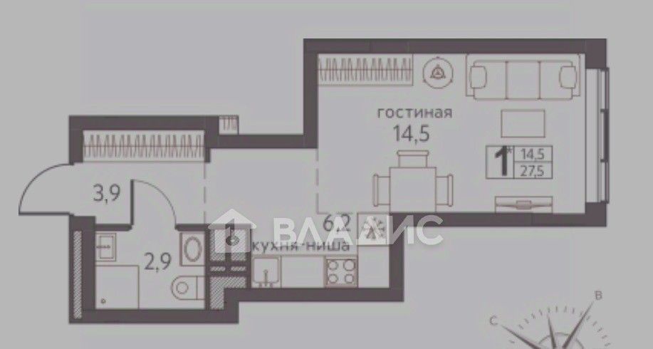 квартира г Пермь р-н Мотовилихинский ул Серебристая 3а фото 1