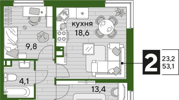 квартира г Краснодар р-н Прикубанский ул им. Марины Цветаевой 3к/2 Догма Парк мкр фото 1