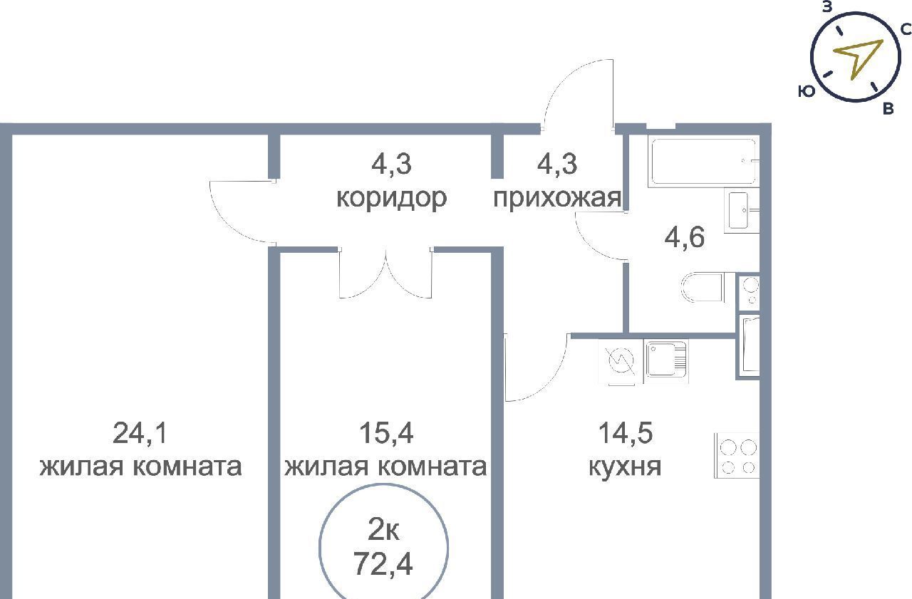 квартира г Сургут тракт Югорский фото 1