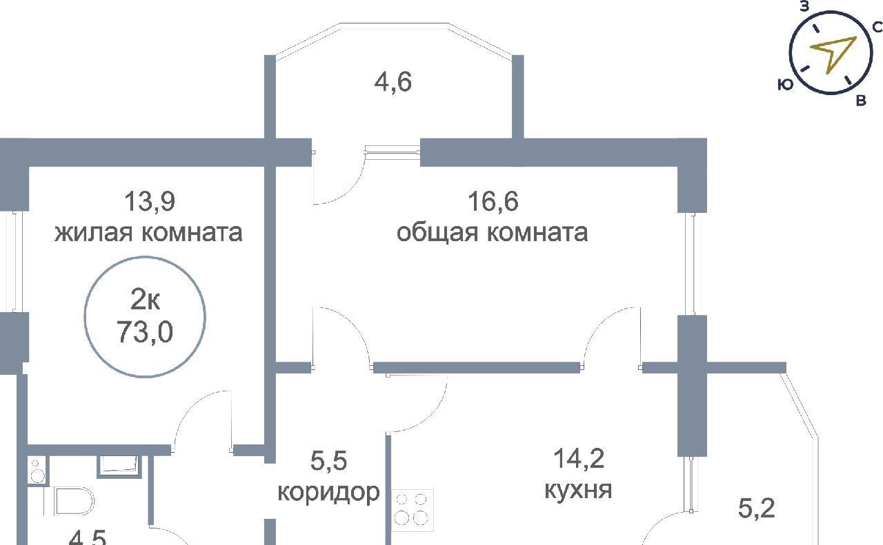 квартира г Сургут тракт Югорский 54/1 фото 1