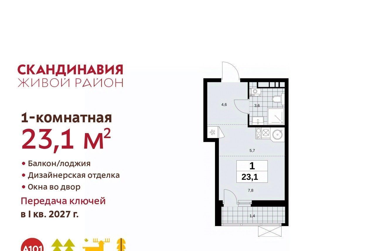 квартира г Москва п Сосенское метро Улица Скобелевская № 166 кв-л фото 1