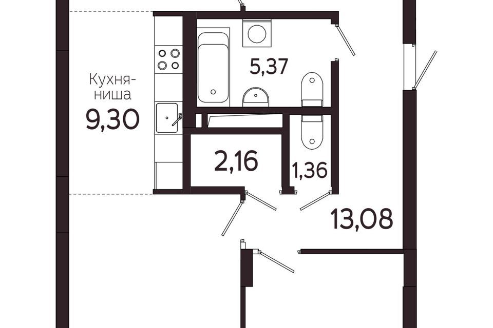квартира г Томск пр-кт Комсомольский 48 Томский район фото 1