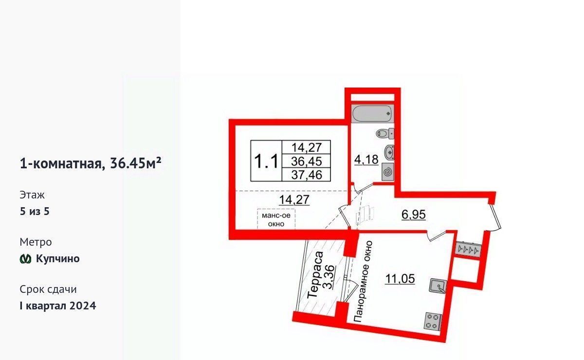 квартира г Санкт-Петербург метро Московская ул Струве 8к/3 фото 1