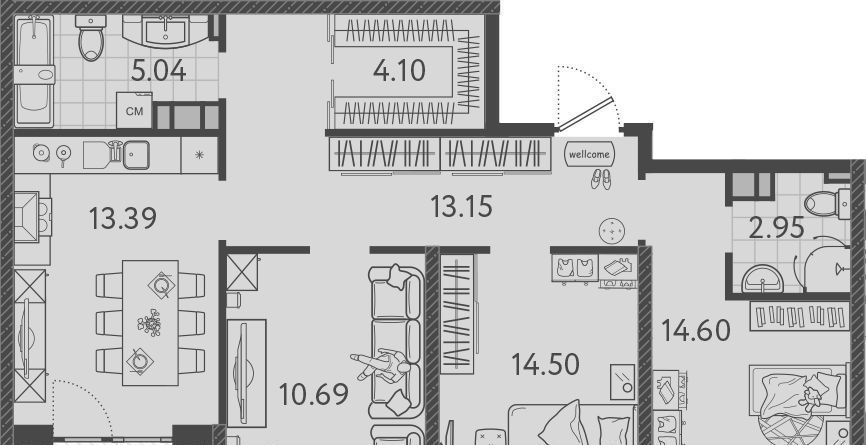 квартира г Краснодар р-н Прикубанский ул им. Кудухова Б.С. 3 фото 1