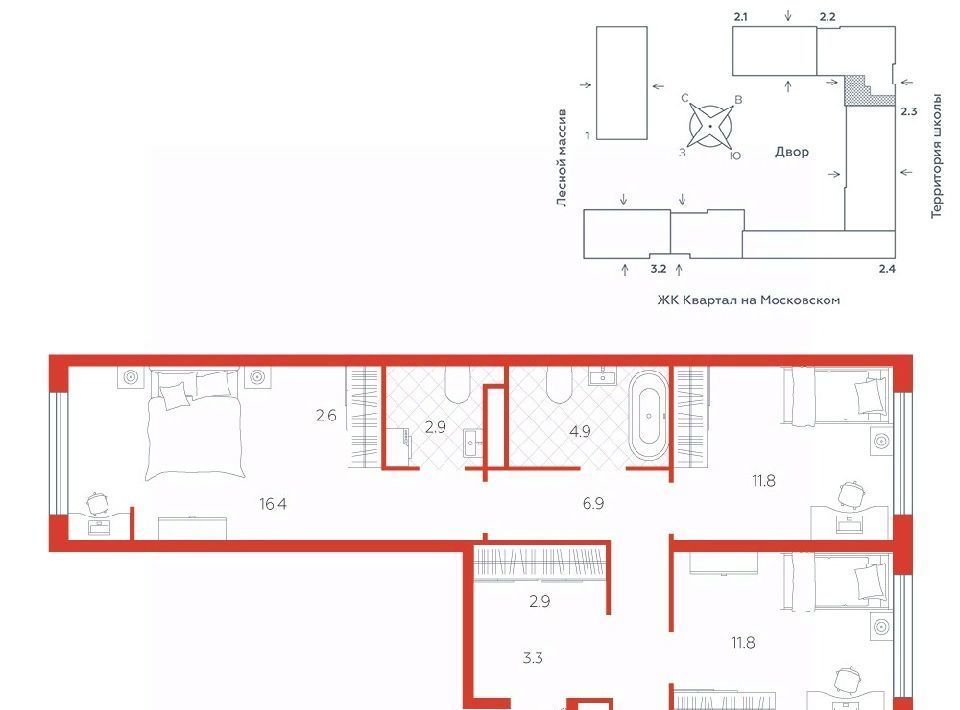 квартира р-н Тюменский д Дударева ул Сергея Джанбровского 19к/1 фото 1