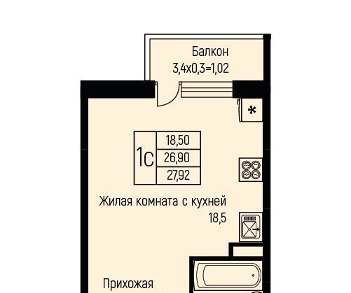 квартира г Краснодар п свх Прогресс п Березовый ЖК Прогресс муниципальное образование фото 1