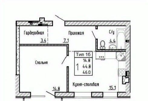 квартира ул Атамана Белова 1с/2 фото