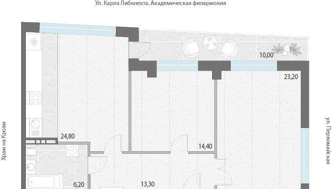 квартира г Екатеринбург ул Первомайская 7 Центр фото 1