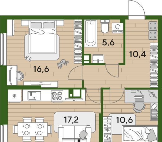 квартира г Краснодар р-н Прикубанский ул им. Анны Ахматовой фото 1