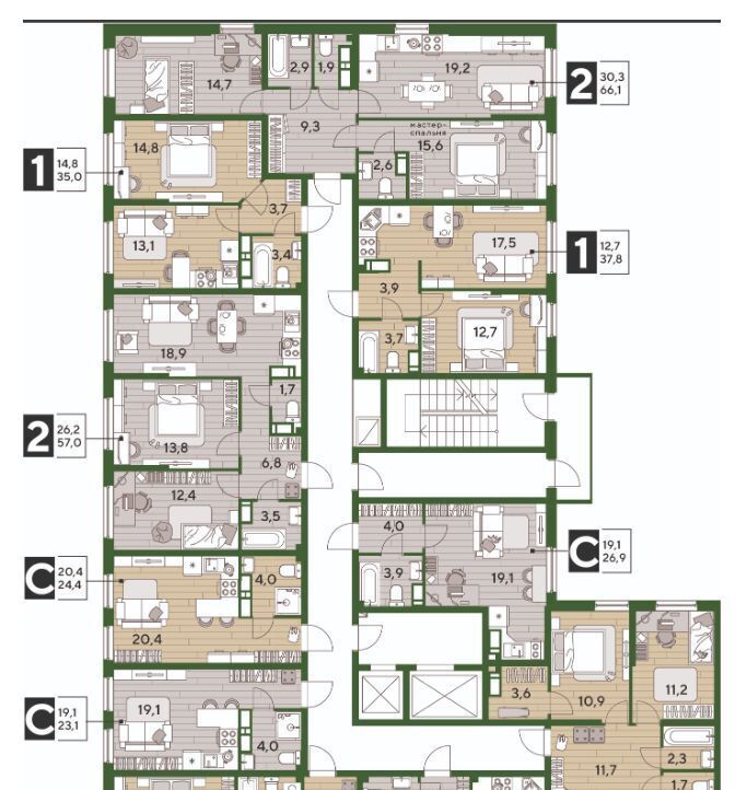 квартира г Краснодар р-н Прикубанский ул им. Анны Ахматовой фото 2