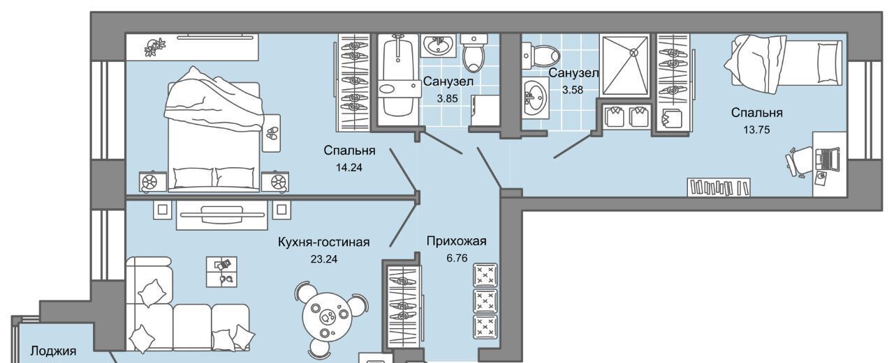 квартира г Ульяновск р-н Заволжский Новый Город ЖК «Дивный сад» 6 7-й кв-л, сад фото 1