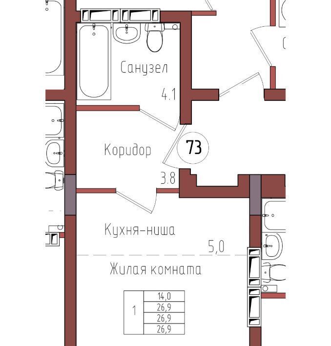 квартира г Калининград р-н Центральный ул Дубовая аллея фото 1