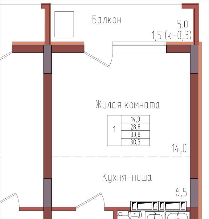 квартира г Калининград р-н Центральный ул Дубовая аллея фото 1