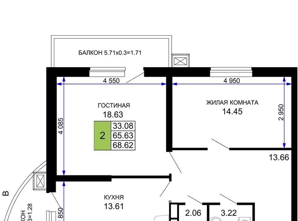 квартира г Краснодар р-н Прикубанский ул Московская 112 фото 1