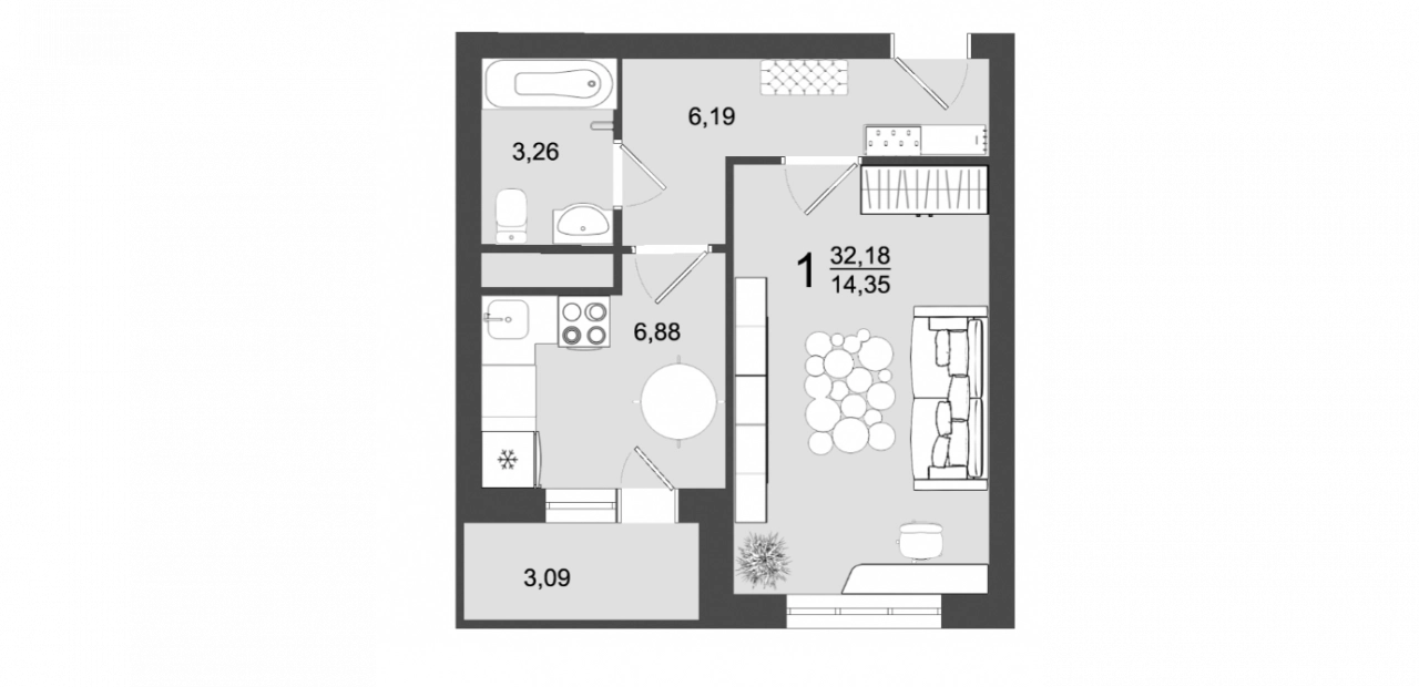 квартира г Клин 2к 4 фото 2