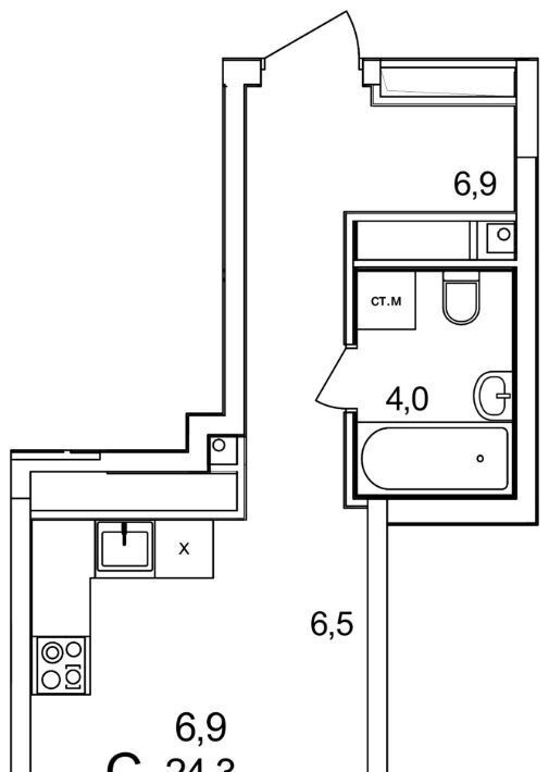 квартира р-н Кстовский д Анкудиновка ул Русская 12 фото 2