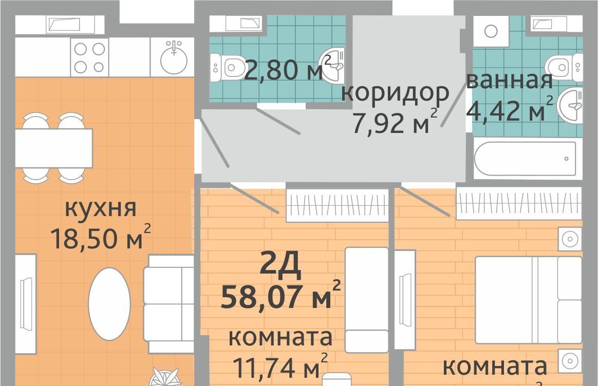 квартира г Екатеринбург р-н Верх-Исетский ВИЗ жилрайон, Семейный квартал Дружный жилой комплекс фото 1