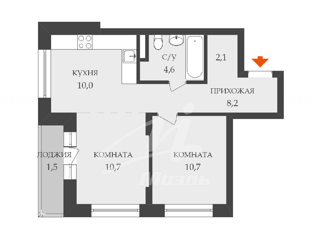квартира г Москва метро Прокшино Сальвадора Дали ул., 1к 3, обл Московская фото 3