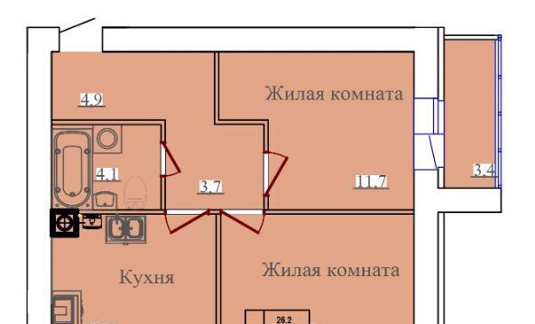 квартира г Иваново р-н Ленинский ул Павла Большевикова 50 фото 1