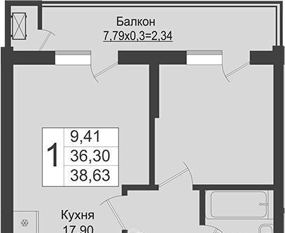 квартира г Краснодар р-н Прикубанский ЖК Зелёный театр фото 1