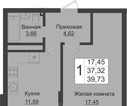 квартира г Краснодар р-н Прикубанский ЖК Зелёный театр фото 1