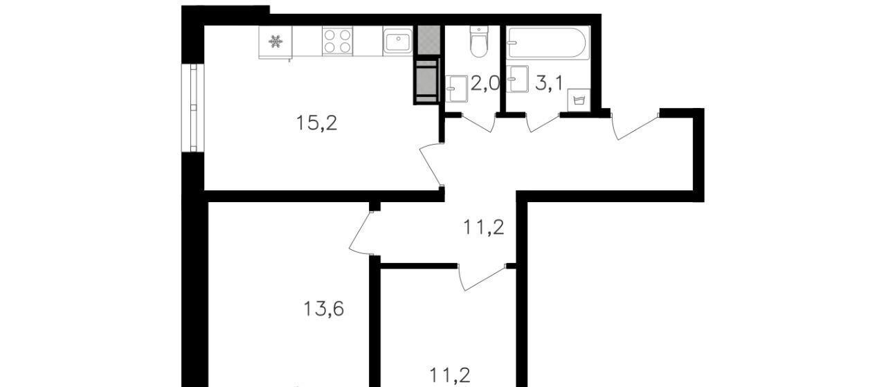 квартира г Москва ул Берзарина 3/2 поле, 32к, Октябрьское фото 1