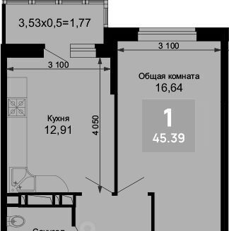 квартира г Краснодар р-н Прикубанский ул Ростовское Шоссе 30/6 фото 1