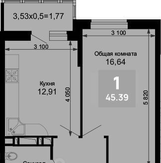 квартира г Краснодар р-н Прикубанский ул Ростовское Шоссе 30/6 фото 1