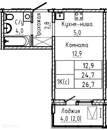 квартира г Барнаул тракт Павловский 196ак/2 муниципальное образование Барнаул фото 1