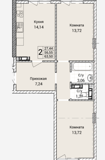 квартира г Севастополь ул Братьев Манганари 30к/1 Гагаринский муниципальный округ фото 2