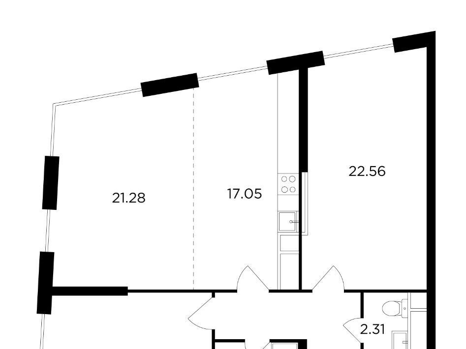 квартира г Москва Давыдково ул Петра Алексеева 14 фото 1