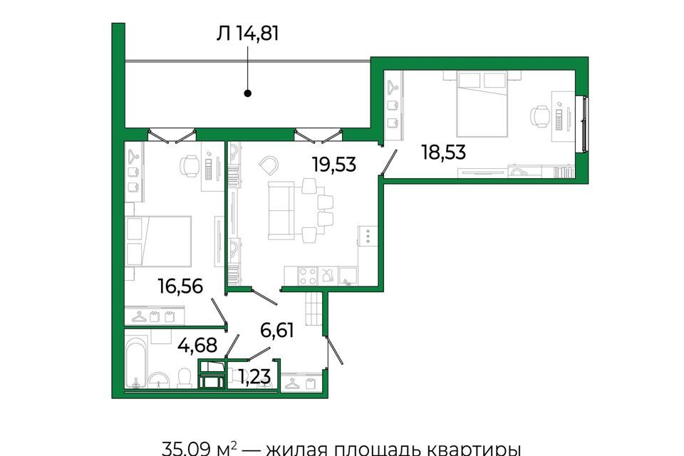 квартира р-н Всеволожский г Сертолово жилой комплекс Сертолово Парк фото 1