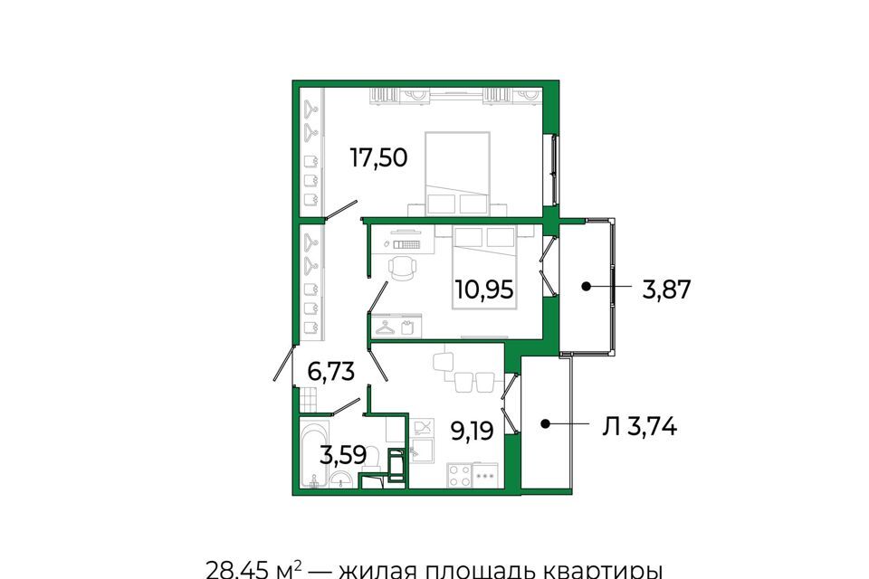 квартира р-н Всеволожский г Сертолово жилой комплекс Сертолово Парк фото 1