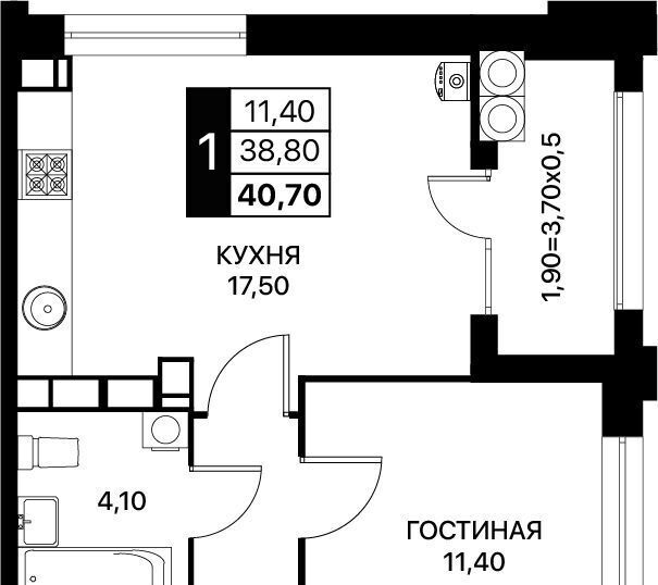 квартира г Ростов-на-Дону р-н Первомайский ЖК «Сияние Квартал на Шолохова» фото 1