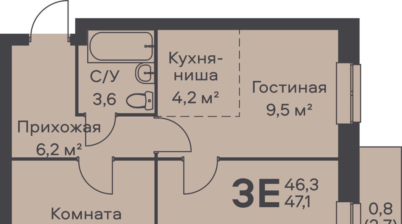 квартира г Пермь р-н Орджоникидзевский Гайва фото 1