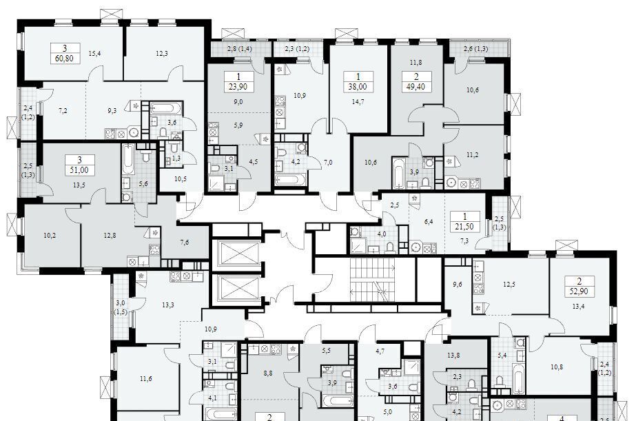 квартира г Москва п Сосенское ЖК Скандинавия 2/2 метро Ольховая 37. фото 2