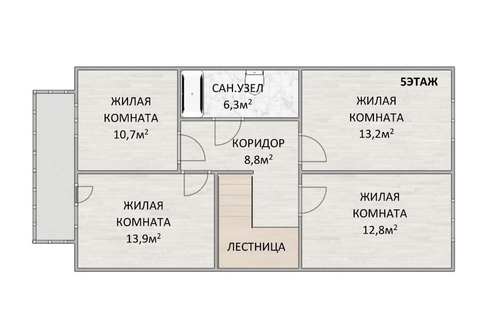 квартира г Красноярск ул Ады Лебедевой 66 городской округ Красноярск фото 9