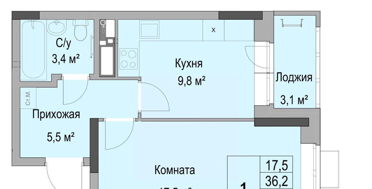 квартира г Ижевск р-н Первомайский Южный ЖК «Дом героев Леонов» жилрайон фото 2