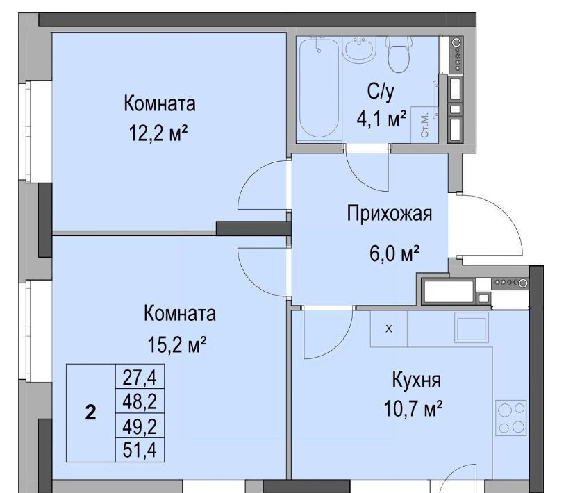 квартира г Ижевск р-н Первомайский Южный ЖК «Дом героев Леонов» жилрайон фото 1