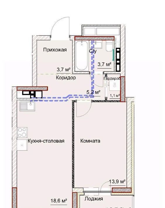 квартира г Ижевск р-н Первомайский ул Карла Либкнехта 46 фото 2