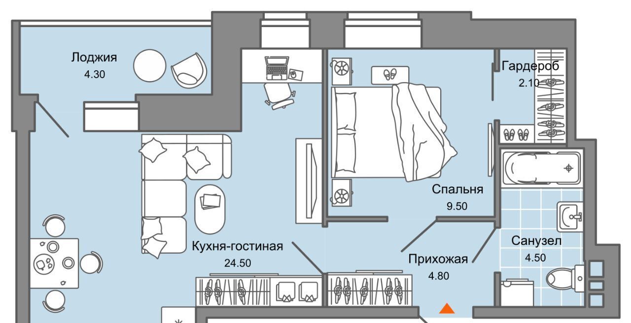 квартира г Пермь р-н Дзержинский ул Дзержинского 31а фото 1