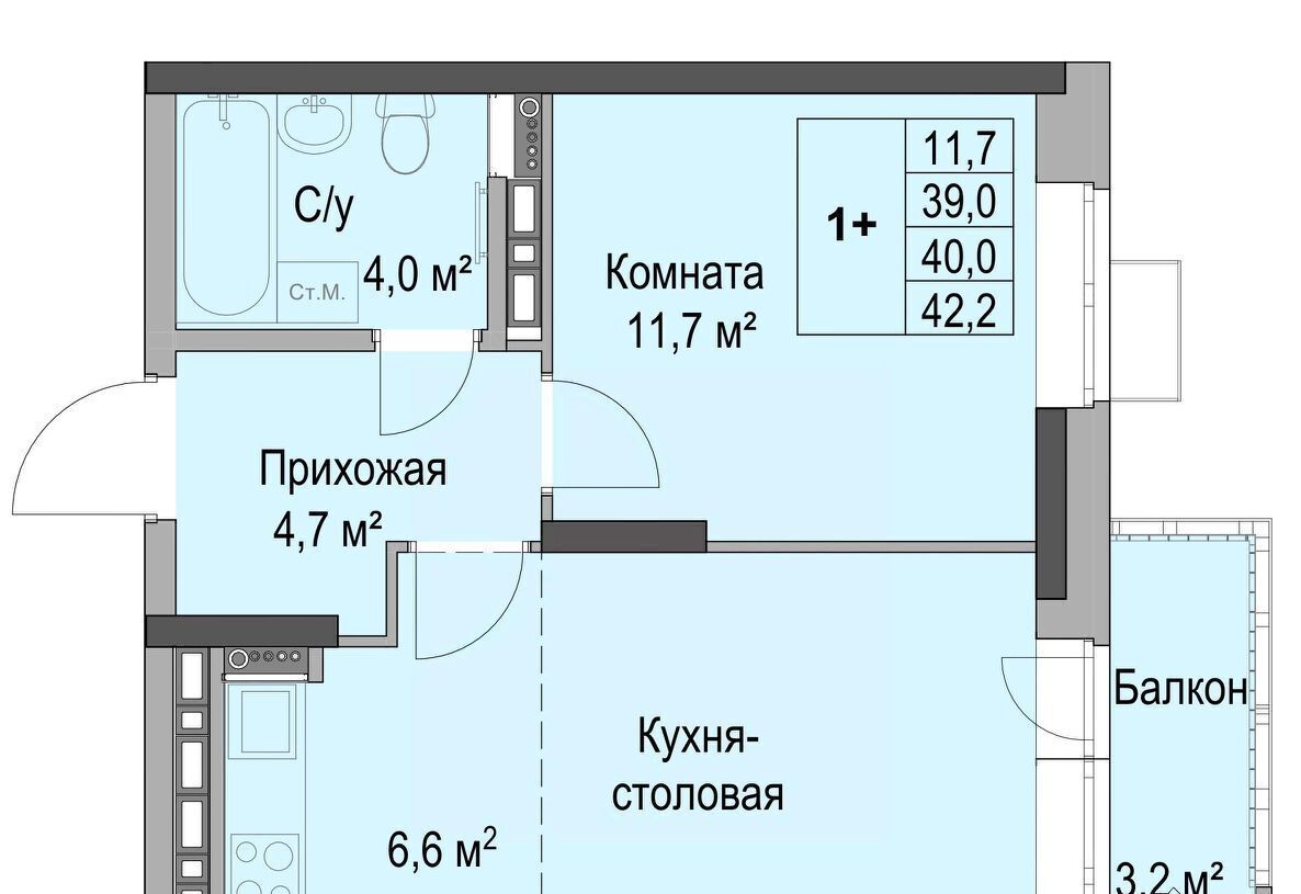 квартира г Ижевск р-н Первомайский Южный ЖК «Дом героев Леонов» жилрайон фото 1